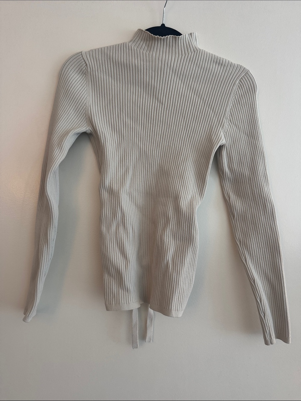 Babaton Ribbed Crew Sweater in Oatmeal